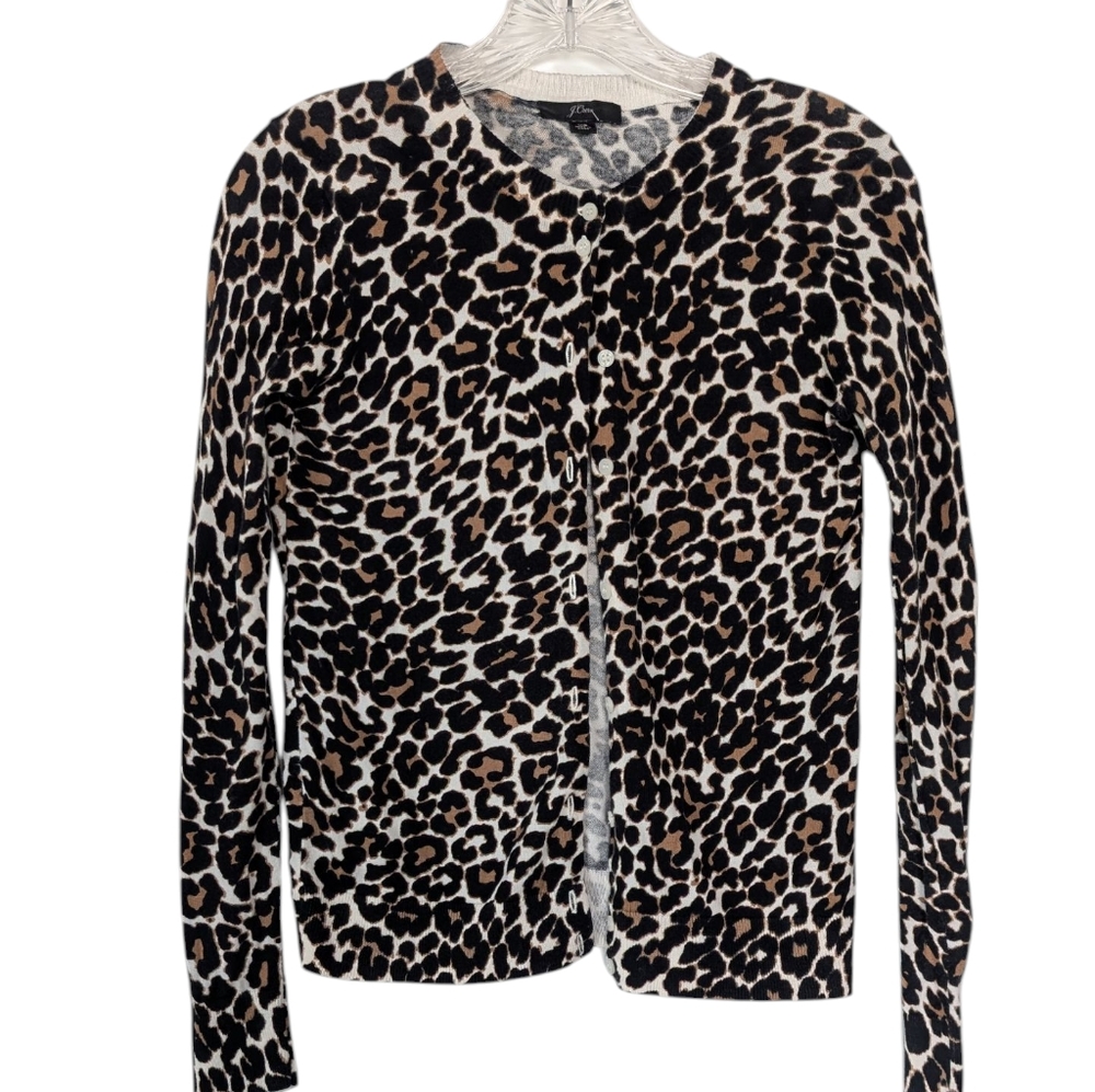 J. Crew Animal Print Cardigan Sz.XS